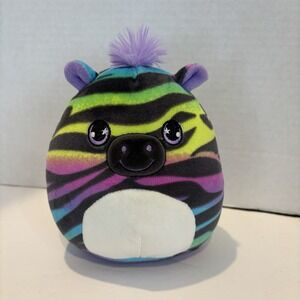 Squishmallows 6" Rainbow Stripe Zebra Purple plus